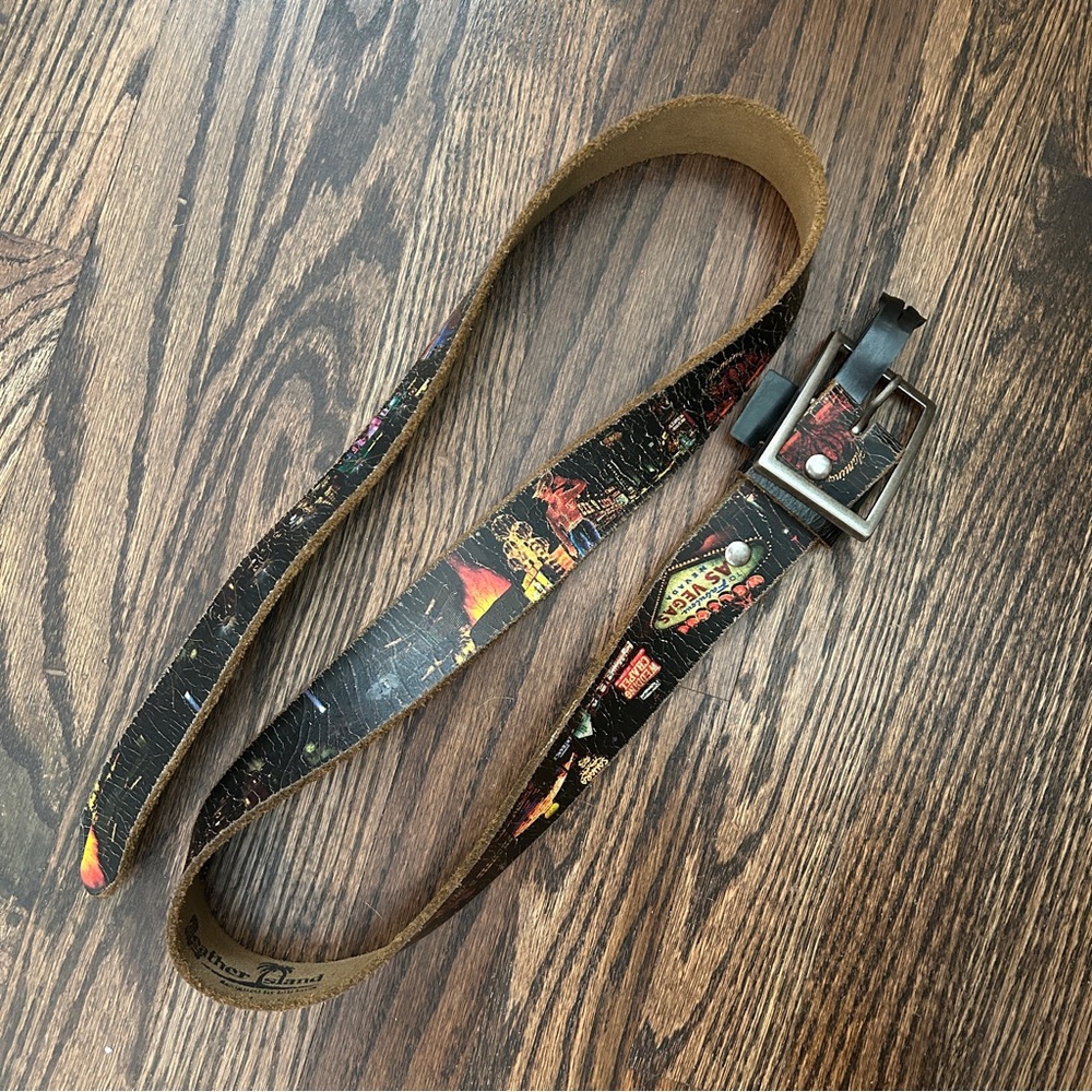 Rare Las Vegas Tribute Belt by Leather Island
